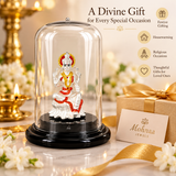 Mohnaa Jewels Silver-Plated Lakshmi Idol with Transparent Dome