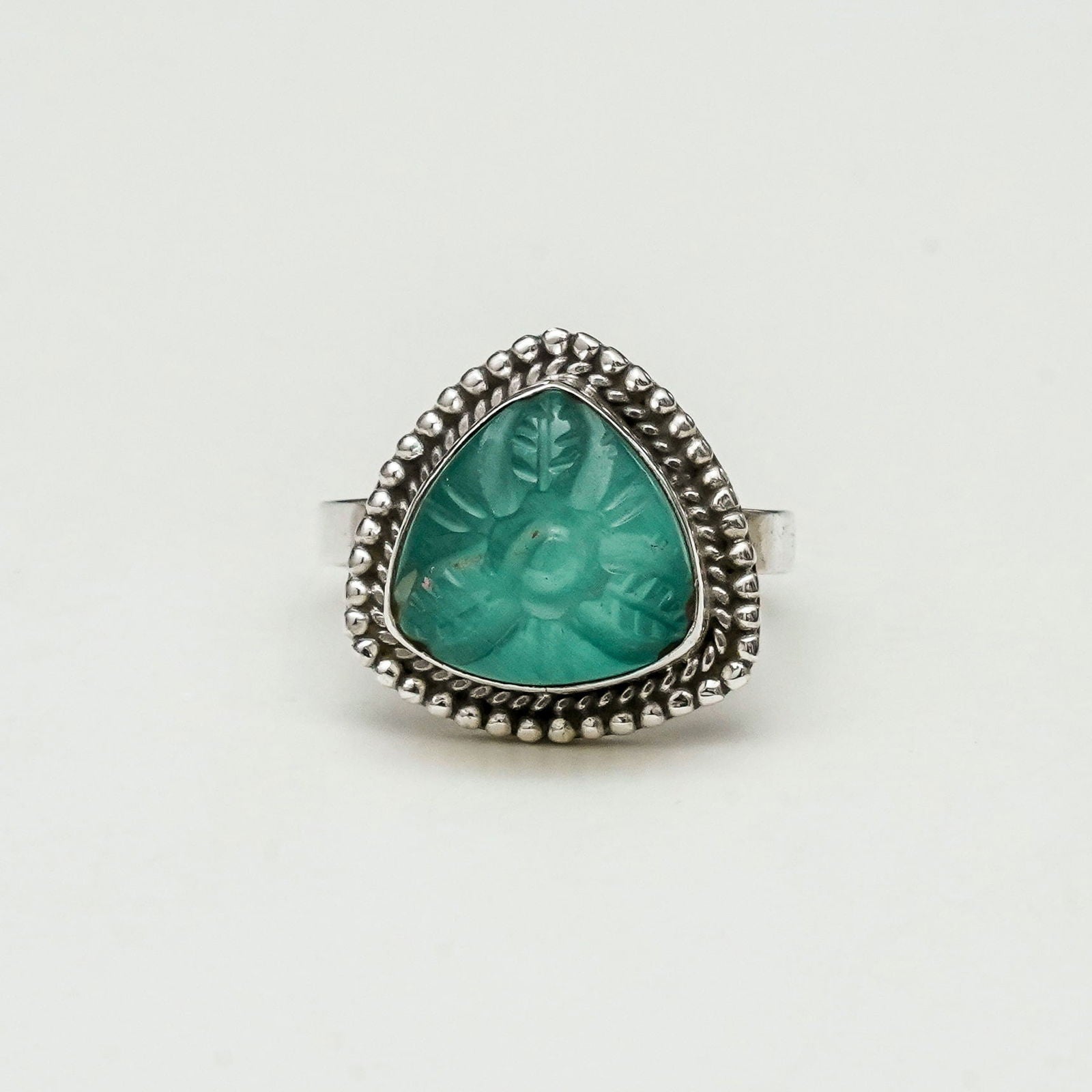 Acqua Green Sterling Silver Ring