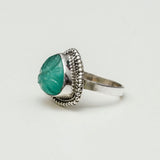Acqua Green Sterling Silver Ring
