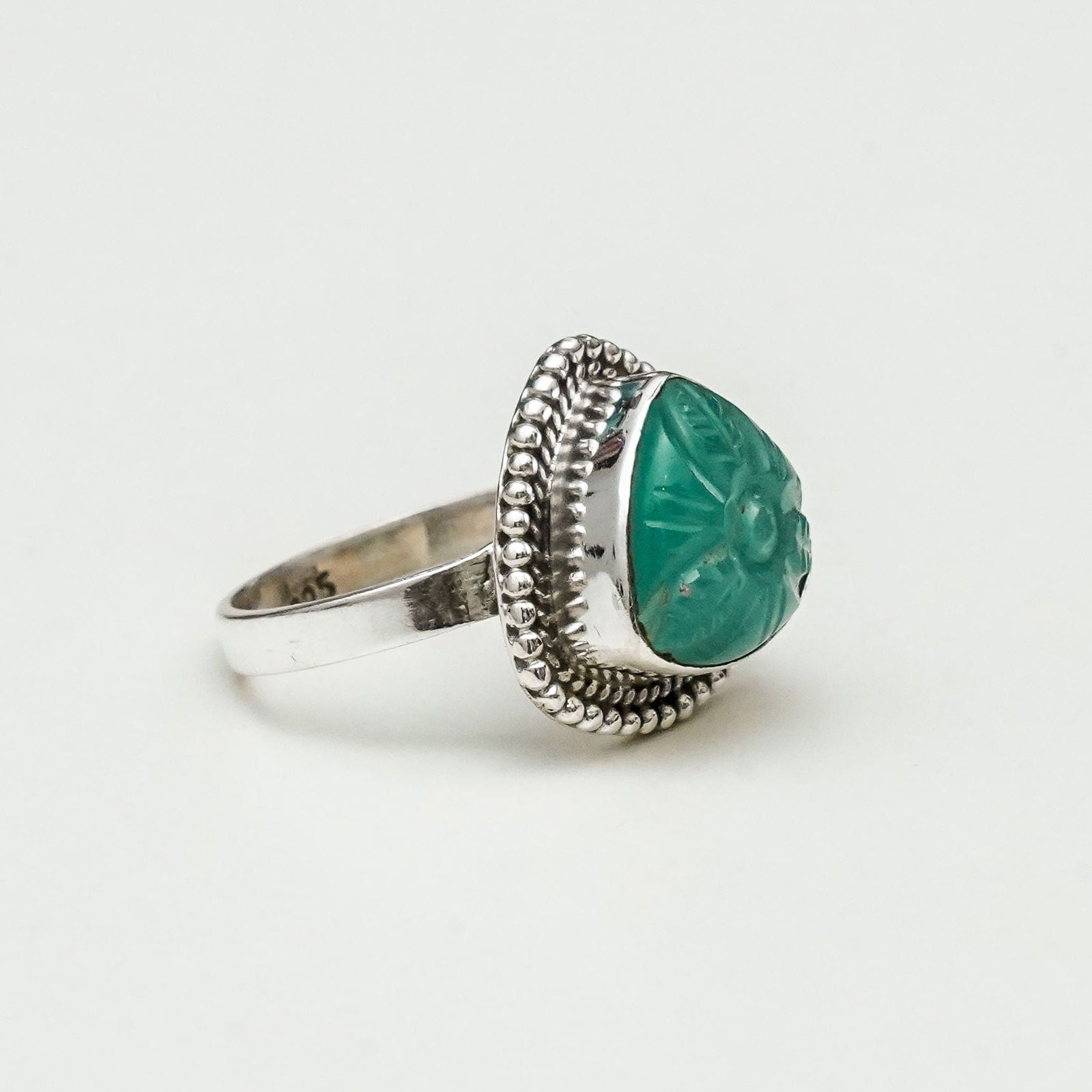 Acqua Green Sterling Silver Ring