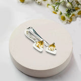 Arrow Pendant With Citrine Gemstone In Sterling Silver