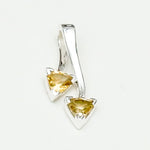 Arrow Pendant With Citrine Gemstone In Sterling Silver