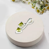 Arrow Pendant With Peridot Gemstone In Sterling Silver