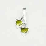 Arrow Pendant With Peridot Gemstone In Sterling Silver