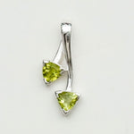 Arrow Pendant With Peridot Gemstone In Sterling Silver