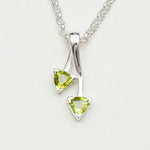 Arrow Pendant With Peridot Gemstone In Sterling Silver