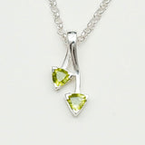 Arrow Pendant With Peridot Gemstone In Sterling Silver