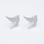 Bird Minimalist Earring In 925 Sterling Silver