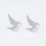 Bird Minimalist Earring In 925 Sterling Silver