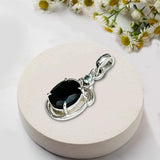 Black Onyx Pendant In 925 Sterling Silver