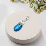 Blue Turquoise Pearl Gemstone Pendants In 925 Silver