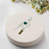 Charm Pendant With Green Gemstone In 925 Solid Silver