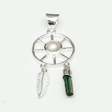 Charm Pendant With Pearl Gemstone In 925 Solid Silver