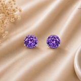 Lavender Glow CZ Stud Earrings