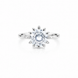 925 sterling silver solitaire ring with round AAA+ cubic zirconia stone from Mohnaa Jewels Ira Collection