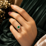 Ira Emerald Halo Ring