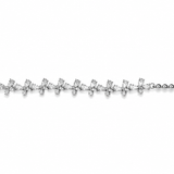 Ivy Sparkle Vine bracelet crafted in 925 sterling silver featuring marquise-cut and pear-cut cubic zirconia stones in an elegant floral vine design.