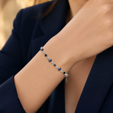 Midnight Hearts Silver Bracelet