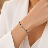 Midnight Hearts Silver Bracelet