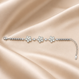 Moonlit Blossom Silver Bracelet