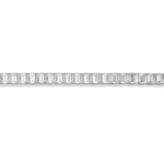 IRA Regal Baguette Tennis Bracelet crafted in 925 sterling silver featuring a continuous row of emerald-cut AAA+ cubic zirconia stones with a secure clasp and brilliant sparkle.