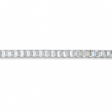 IRA Regal Baguette Tennis Bracelet crafted in 925 sterling silver featuring a continuous row of emerald-cut AAA+ cubic zirconia stones with a secure clasp and brilliant sparkle.