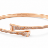 IRA Rosé Radiant Bracelet crafted in 925 sterling silver with rose gold plating, sparkling CZ pavé detailing, and a contemporary luxury design.
