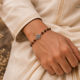 Shubhank Rudraksha Silver Bracelet