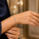 Blush Blossom Silver Bracelet