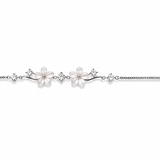 Blush Blossom Silver Bracelet