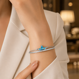 Mohnaa Blue Lotus Sparkle Bracelet