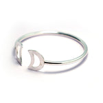 Crescent Silver Bracelet - Openable