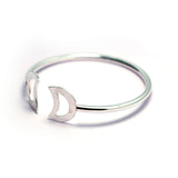 Crescent Silver Bracelet - Openable
