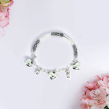 Dazzling Hear Oxydised Charm Silver Bracelet