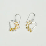 Designer Earrings With Genuine Citrine Gemstone in 925 Sterling Silver