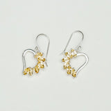 Designer Earrings With Genuine Citrine Gemstone in 925 Sterling Silver