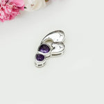 Designer Heart Handmade Pendants With Amethyst Gemstone In 925 Sterling Silver