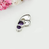 Designer Heart Handmade Pendants With Amethyst Gemstone In 925 Sterling Silver