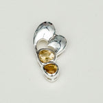 Designer Heart Handmade Pendants With Citrine Gemstone In 925 Sterling Silver