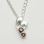 Designer Heart Handmade Pendants With Garnet Gemstone In 925 Sterling Silver
