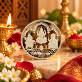 Mohnaa Jewels Lakshmi Saraswati Ganesha Silver Coin
