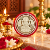Mohnaa Jewels Silver Lakshmi Coin with Elephant Design