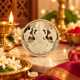 Mohnaa Jewels Silver Lakshmi Coin with Elephants