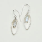 Double Leaf Earrings With Rainbow Moonstone Best Design in 925 Sterling Silver