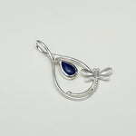Dragonfly Pendent With Kayanite Gemstone In 925 Sterling Silver