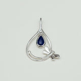 Dragonfly Pendent With Kayanite Gemstone In 925 Sterling Silver
