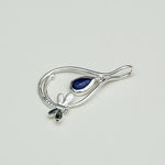 Dragonfly Pendent With Kayanite Gemstone In 925 Sterling Silver