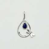 Dragonfly Pendent With Kayanite Gemstone In 925 Sterling Silver