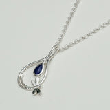 Dragonfly Pendent With Kayanite Gemstone In 925 Sterling Silver