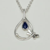 Dragonfly Pendent With Kayanite Gemstone In 925 Sterling Silver
